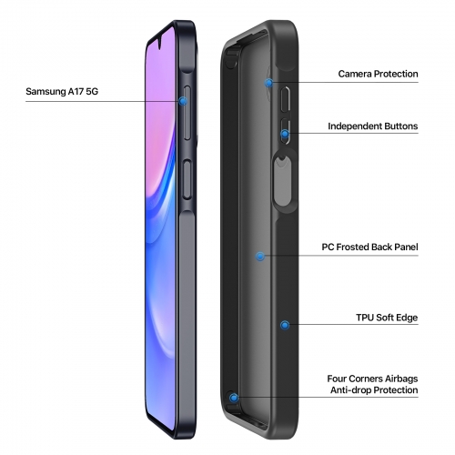 Калъф Dux Ducis Yind MagSF за Samsung Galaxy A17, черен