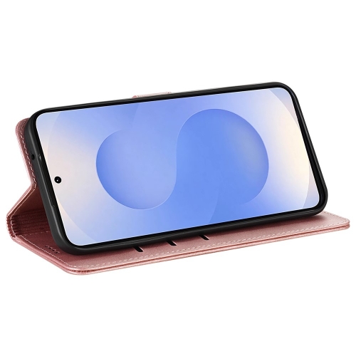 Калъф Тефтер AZNS PU Leather за Samsung Galaxy A17 5G / A17 4G, розов-златист