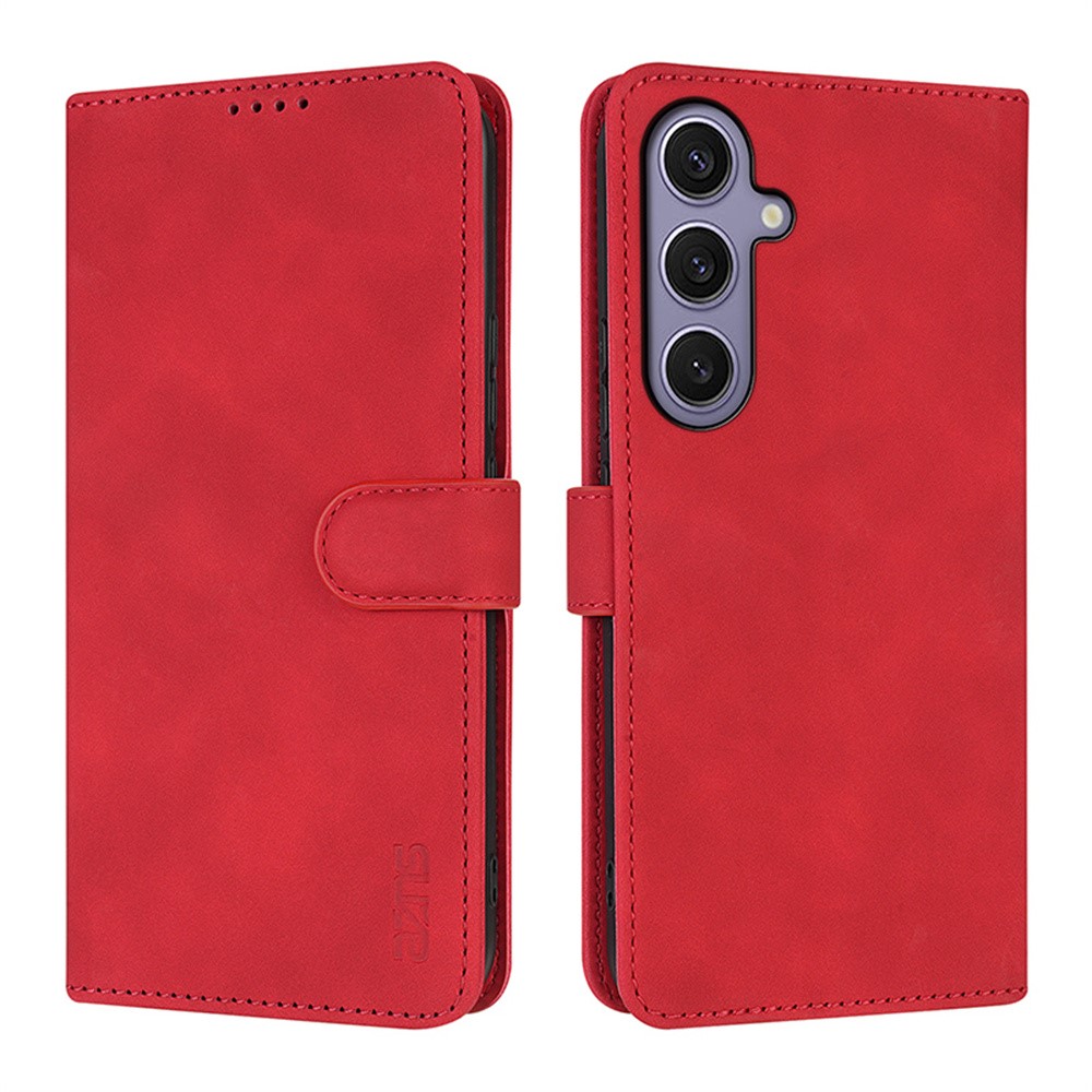 Калъф Тефтер AZNS PU Leather за Samsung Galaxy A17 5G / A17 4G, червен