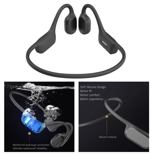 Bluetooth Слушалки SWISSTEN SWIMMING Bone Conduction, черен