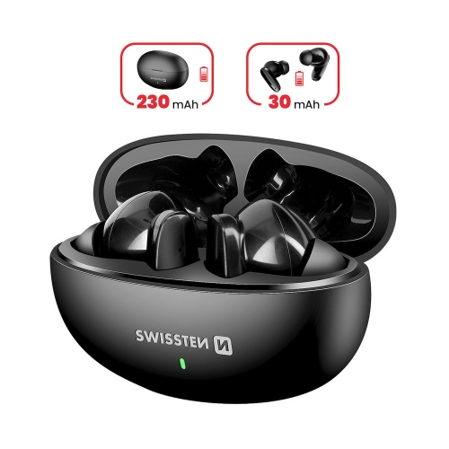 Безжични Слушалки TWS SWISSTEN SONIC, Черен