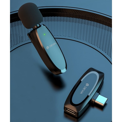 Безжичен Микрофон за Смартфон Devia Kintone USB-C, черен