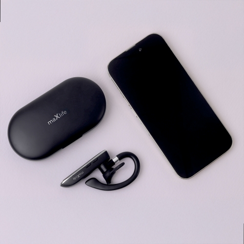 Слушалка Bluetooth Headset Maxlife MXBH-01 With Charging Case, черен