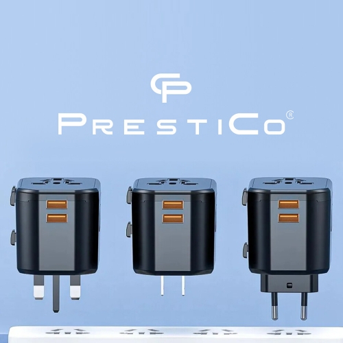 Зарядно Prestico AC4 Travel Adapter PD 20W, черен