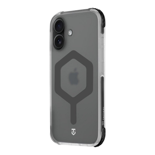 Удароустойчив калъф Tactical MagForce Hexagon за iPhone 17, черен - прозрачен