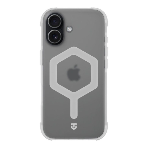 Удароустойчив калъф Tactical MagForce Hexagon за iPhone 17, бял - прозрачен