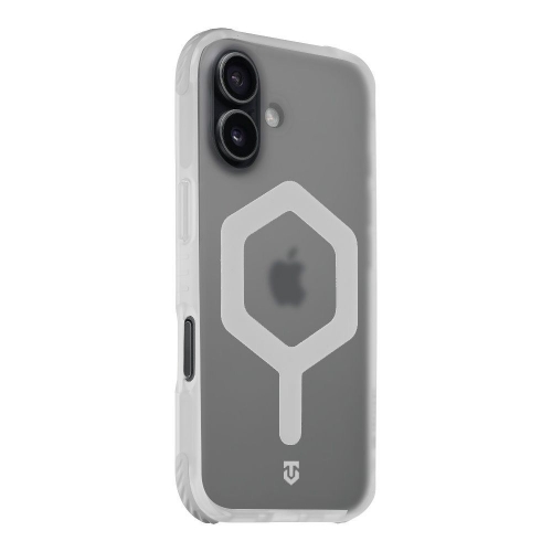 Удароустойчив калъф Tactical MagForce Hexagon за iPhone 17, бял - прозрачен