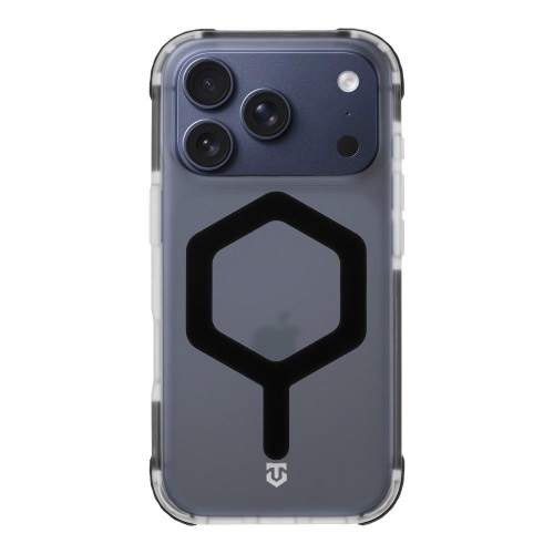 Удароустойчив калъф Tactical MagForce Hexagon за iPhone 17 Pro, черен - прозрачен