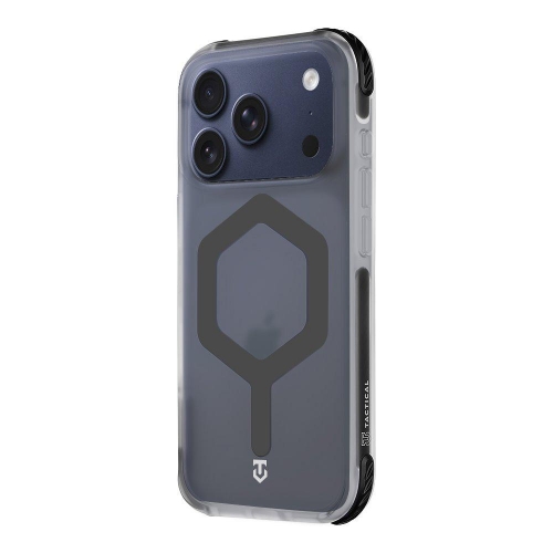 Удароустойчив калъф Tactical MagForce Hexagon за iPhone 17 Pro, черен - прозрачен
