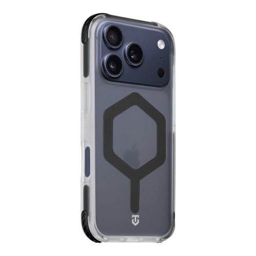 Удароустойчив калъф Tactical MagForce Hexagon за iPhone 17 Pro Max, черен - прозрачен