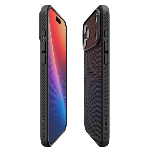 Силиконов калъф Spigen Liquid Air за iPhone 17 Pro, черен