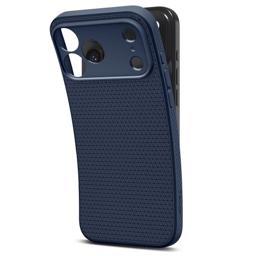 Силиконов калъф Spigen Liquid Air за iPhone 17 Pro Max, тъмно син