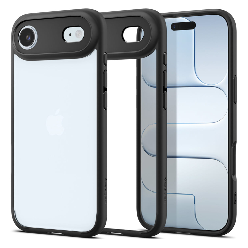 Удароустойчив калъф Spigen Ultra Hybrid за iPhone Air, черен-прозрачен