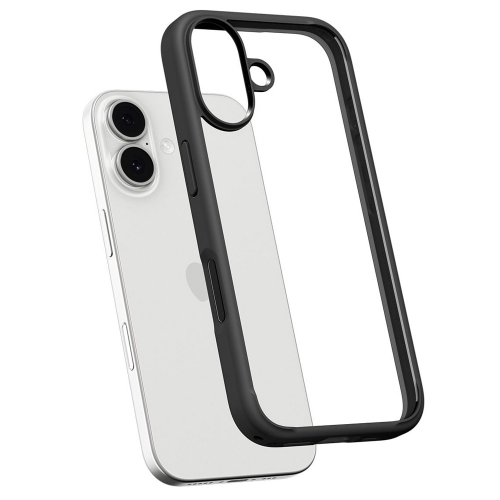 Удароустойчив калъф Spigen Ultra Hybrid за iPhone 17, черен-прозрачен