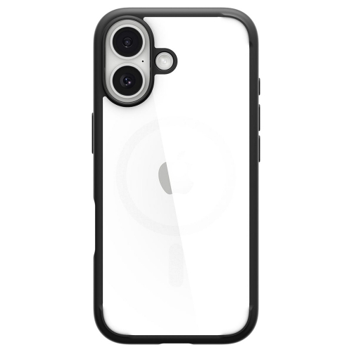 Удароустойчив калъф Spigen Ultra Hybrid за iPhone 17, черен-прозрачен