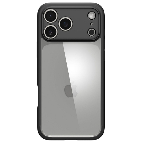 Удароустойчив калъф Spigen Ultra Hybrid за iPhone 17 Pro, черен-прозрачен