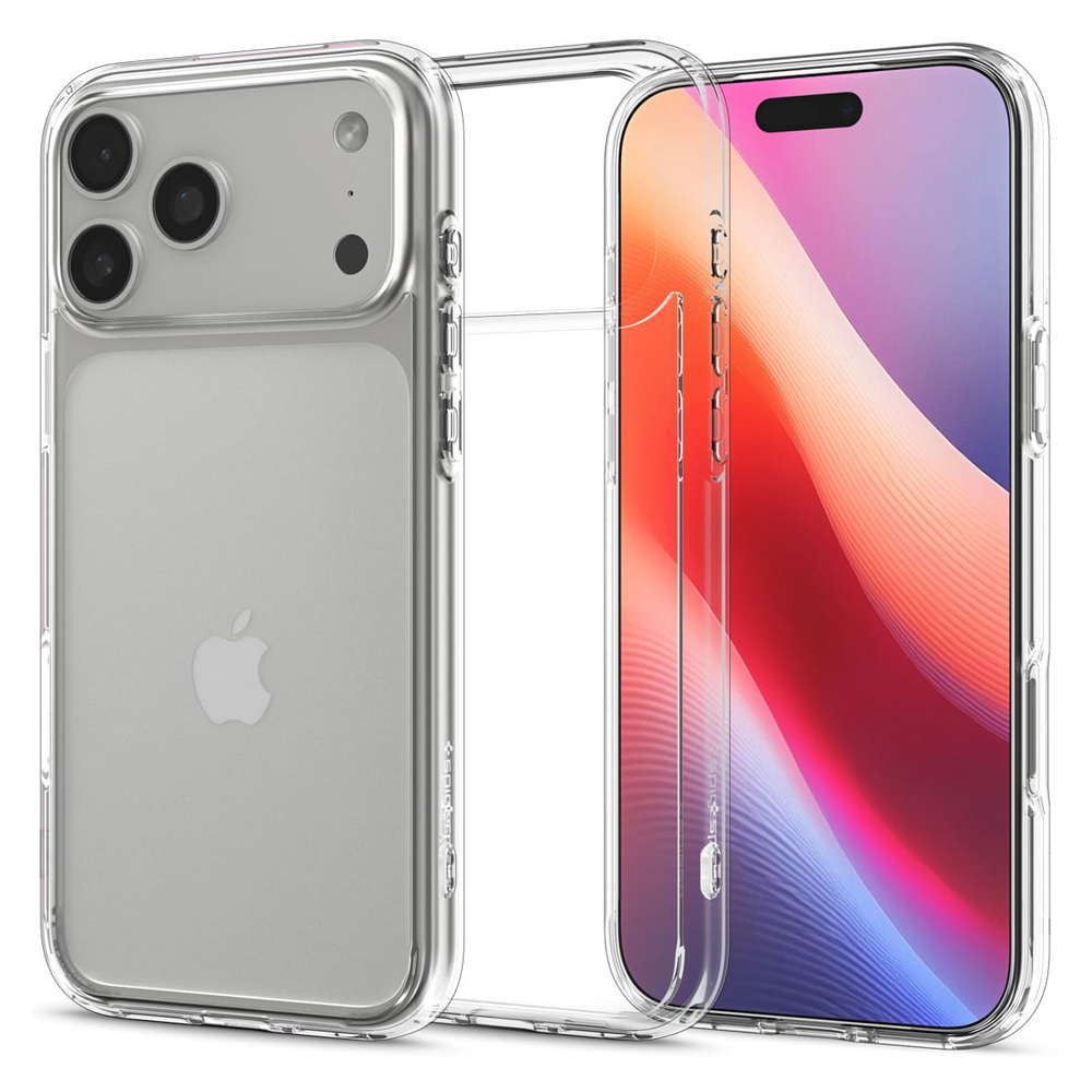 Удароустойчив калъф Spigen Ultra Hybrid за iPhone 17 Pro, прозрачен