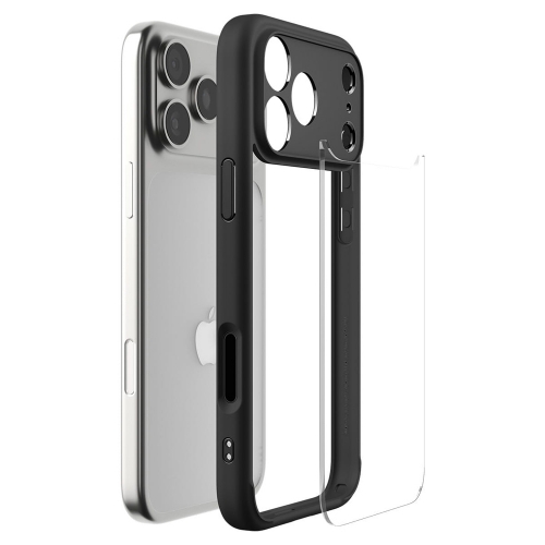Удароустойчив калъф Spigen Ultra Hybrid за iPhone 17 Pro Max, черен