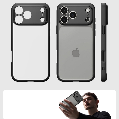 Удароустойчив калъф Spigen Ultra Hybrid за iPhone 17 Pro Max, черен
