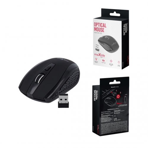 Безжична Мишка Wireless Maxlife MXHM-02, черен