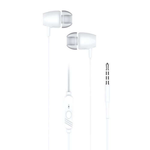 Слушалки с микрофон Blue Star PA-E67, jack 3.5 mm, бял