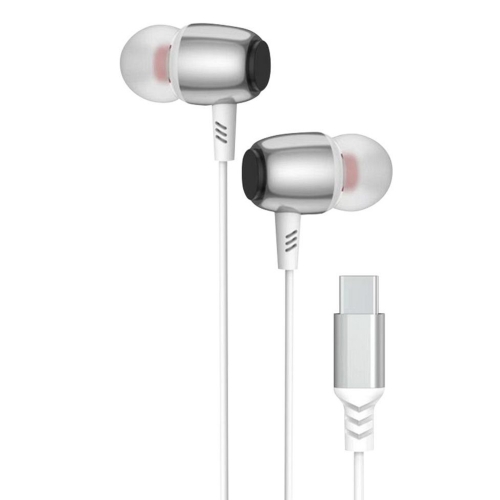 Слушалки с микрофон Blue Star, DAC, M09C, Type-C, бял
