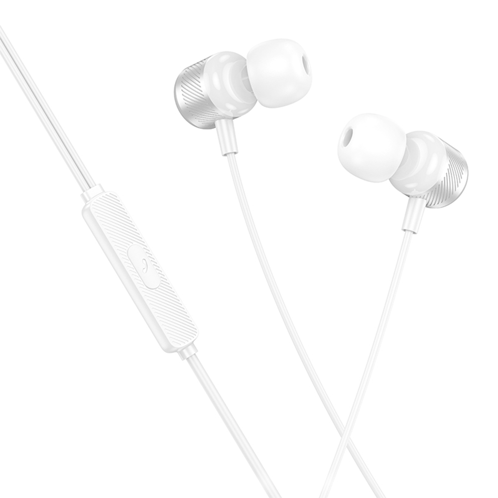 Слушалки с микрофон Borofone BM93 Platinum, 3.5 мм жак, сребърни