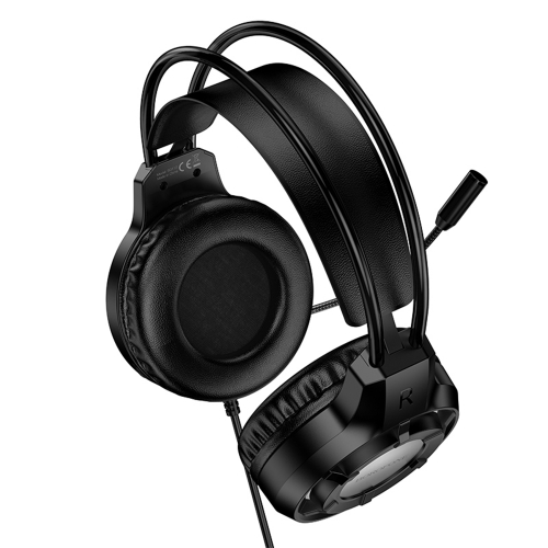 Геймърски слушалки с микрофон Borofone BO112 Wave Gaming, Черен