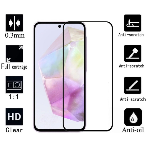 Стъклен Протектор OG Full Glue 5D за Samsung Galaxy A35 / A55, черен