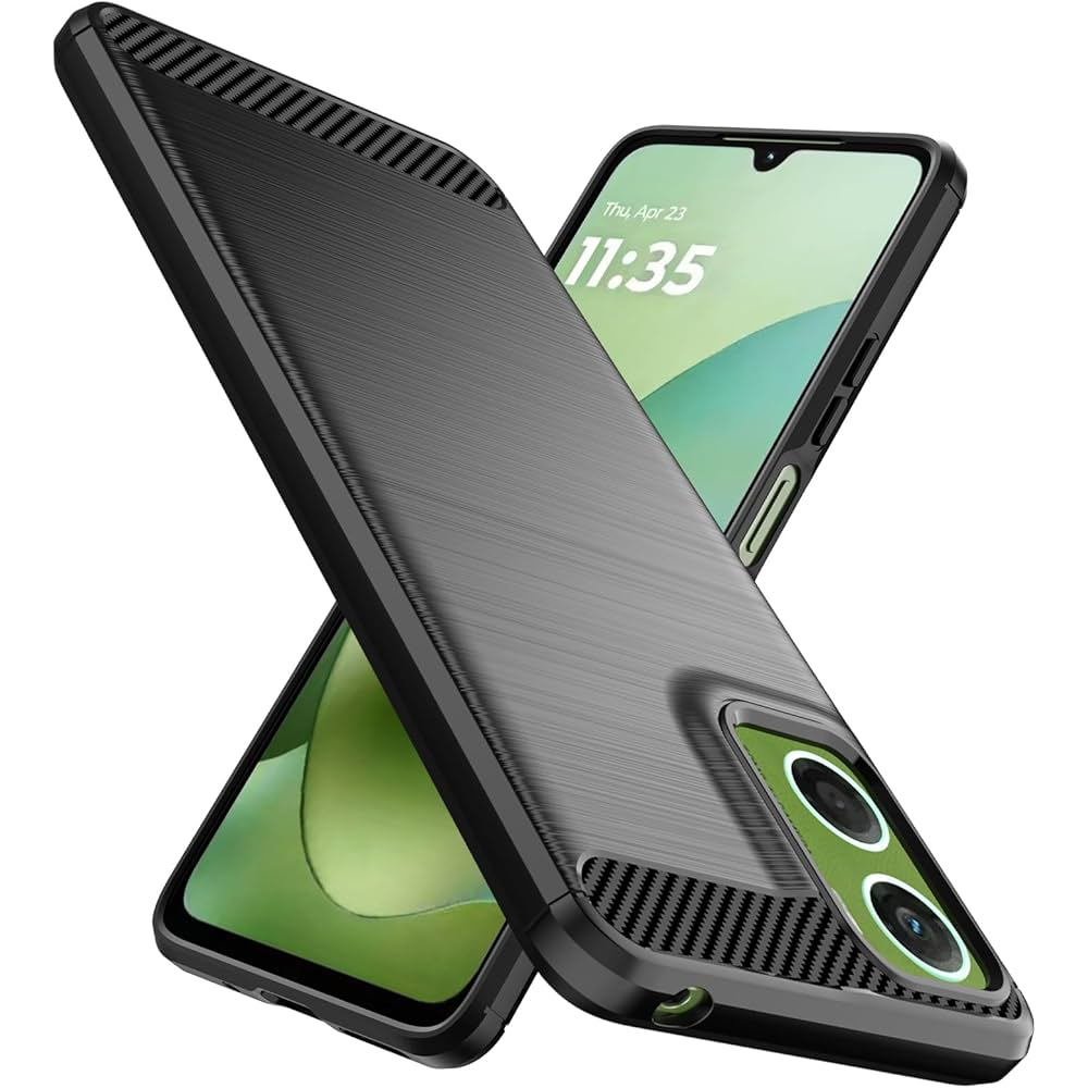 Силиконов Калъф Carbon за Motorola Moto G06 / Moto G06 Power, черен