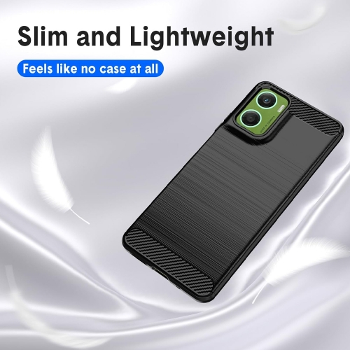 Силиконов Калъф Carbon за Motorola Moto G06 / Moto G06 Power, черен
