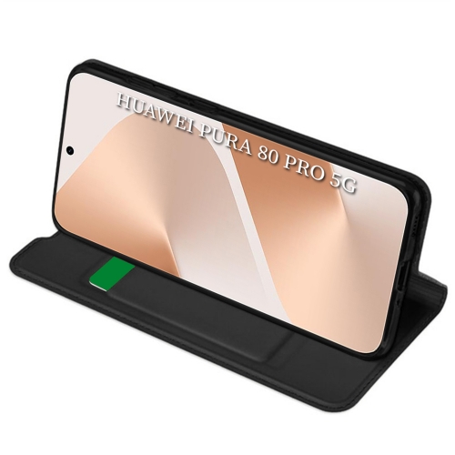 Калъф тефтер Techsuit Magskin за Huawei Pura 80 Pro, черен