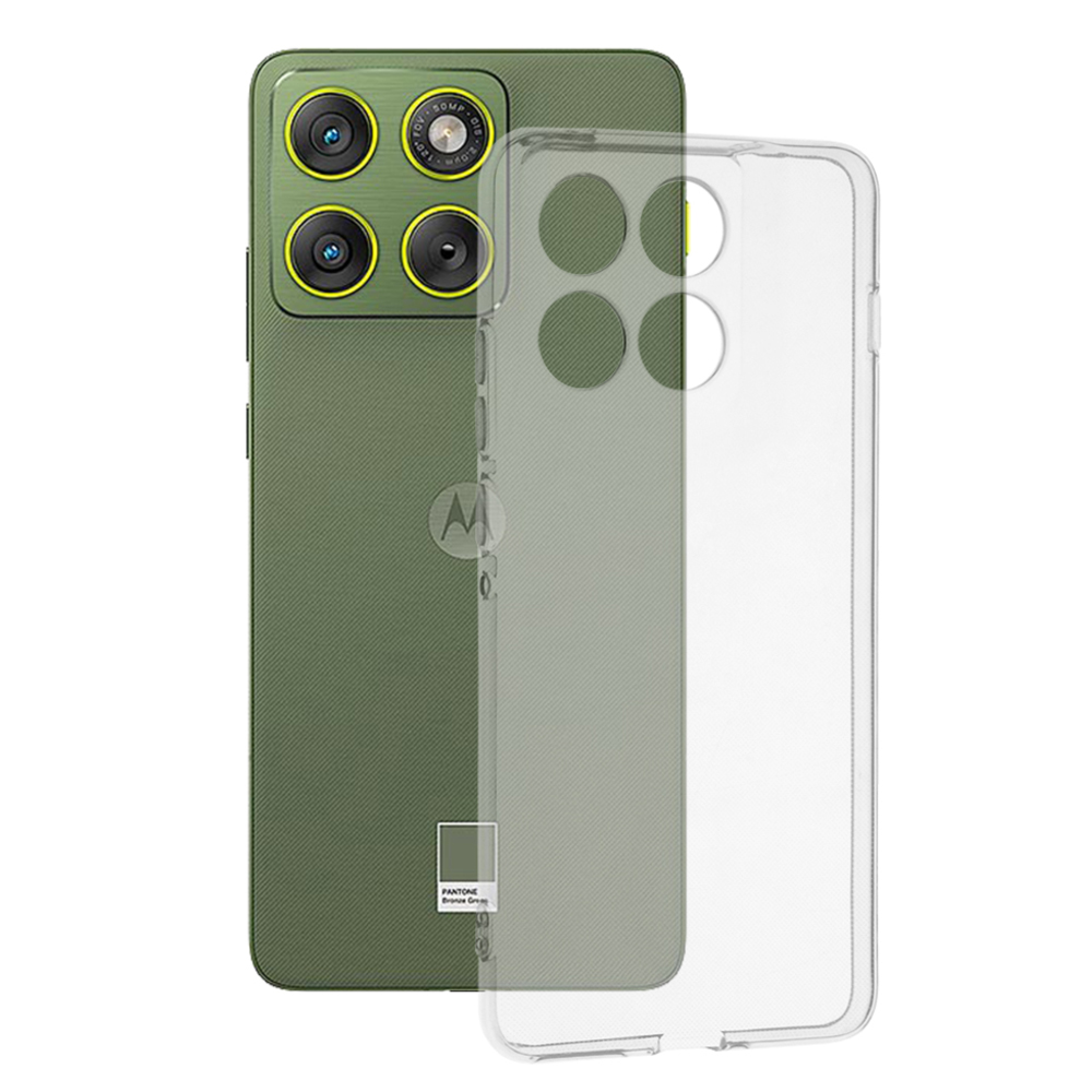 Силиконов калъф Techsuit Clear за Motorola Edge 70, прозрачен