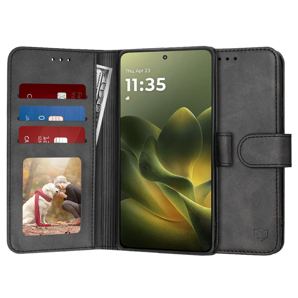 Калъф Тефтер Techsuit Diary за Motorola Edge 70, черен