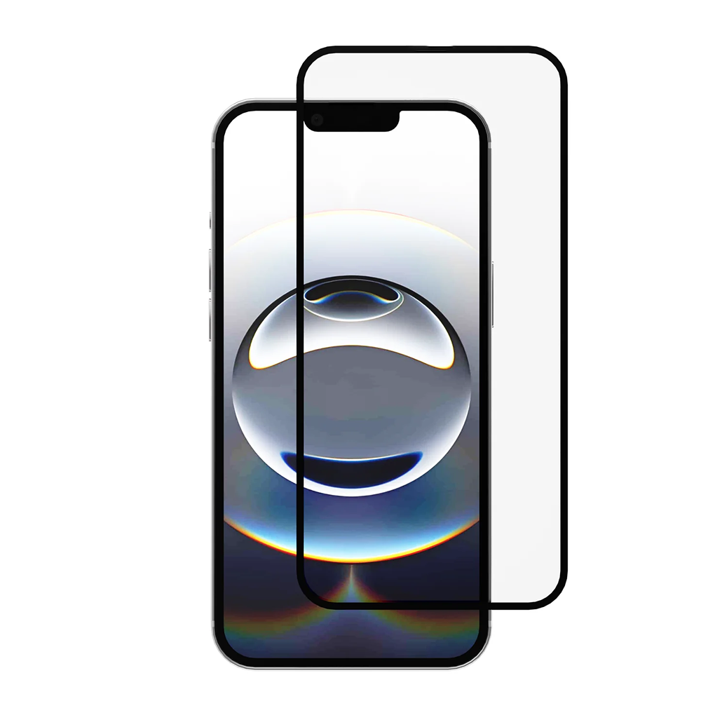 Стъклен Протектор OG Full Glue 5D за iPhone 13/13 Pro/16e/17e, Черен
