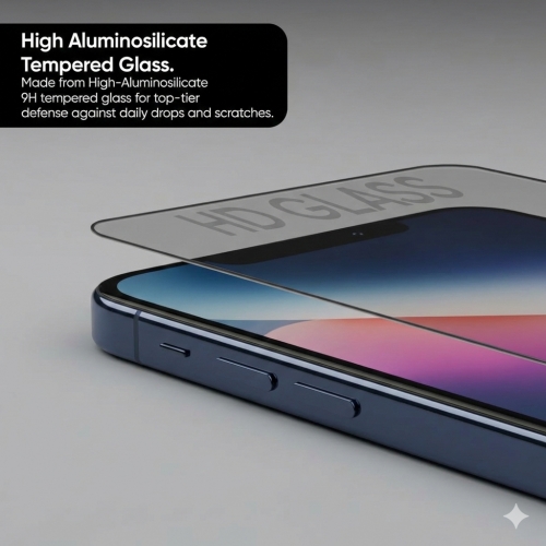 Стъклен Протектор OG Full Glue 5D за iPhone 17, Черен