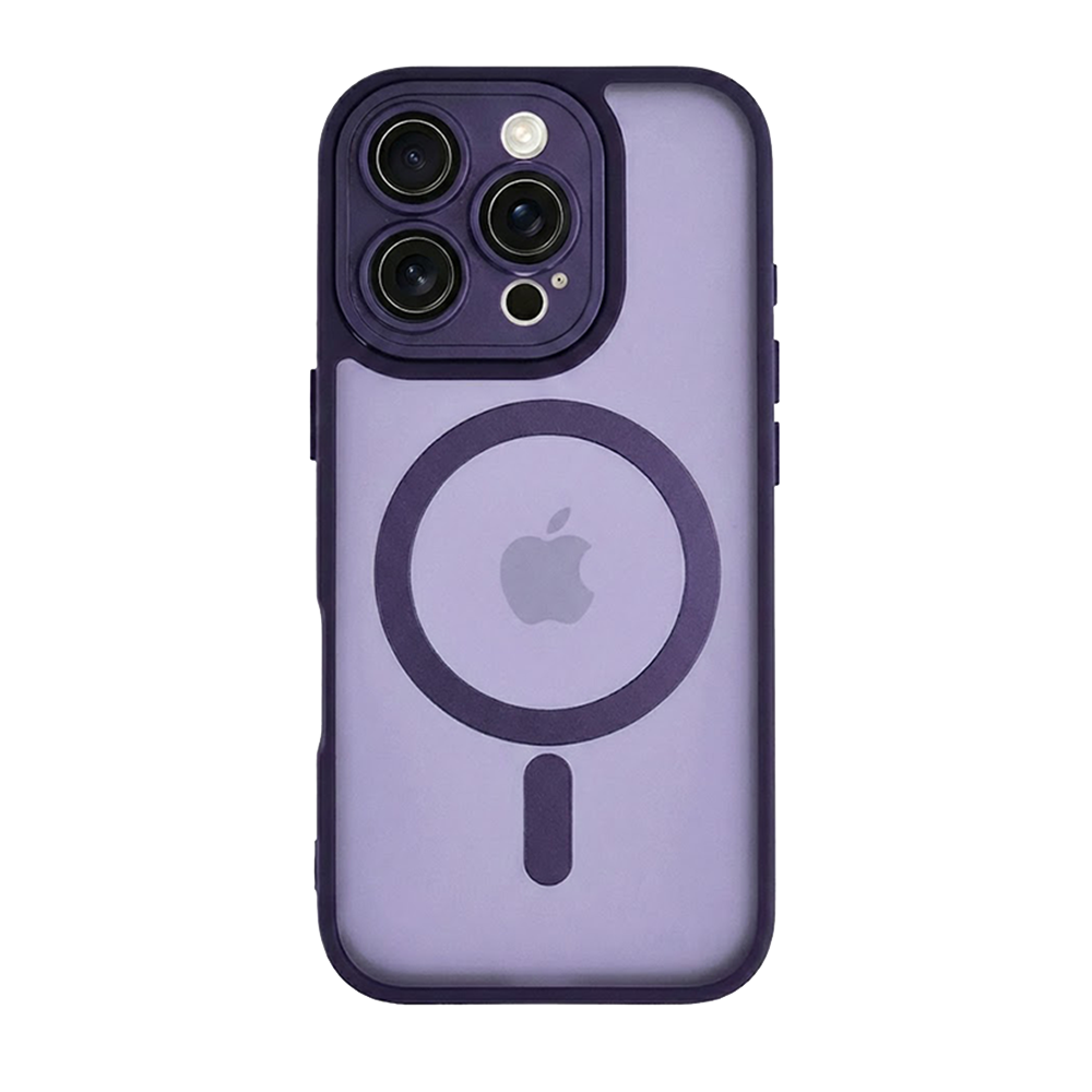 Удароустойчив калъф MagSF TP-27 за iPhone 16 Pro, Лилав