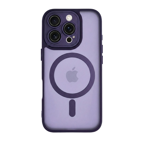 Удароустойчив калъф MagSF TP-27 за iPhone 16 Pro, Лилав