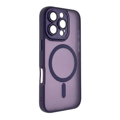 Удароустойчив калъф MagSF TP-27 за iPhone 16 Pro, Лилав