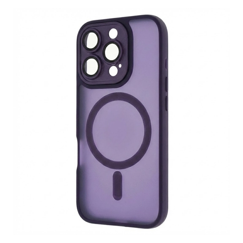 Удароустойчив калъф MagSF TP-27 за iPhone 16 Pro, Лилав