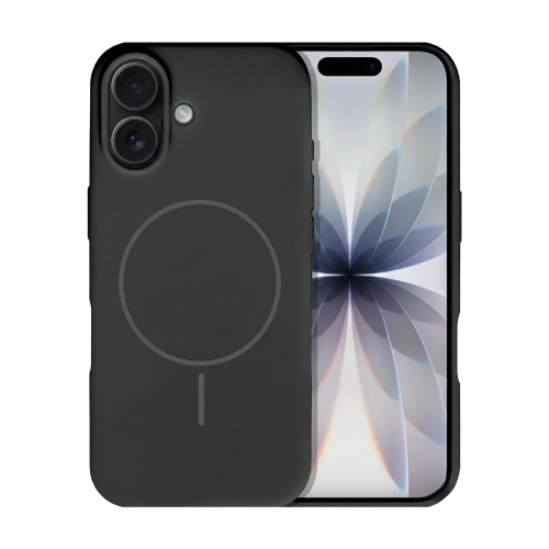 Удароустойчив калъф MagSF Slim Silicone за iPhone 17, Черен