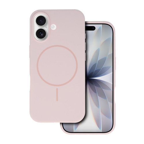 Удароустойчив калъф MagSF Slim Silicone за iPhone 17, Светло розов