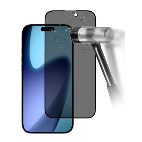 Стъклен протектор 5D Full Glue PRIVACY за iPhone 17, черен