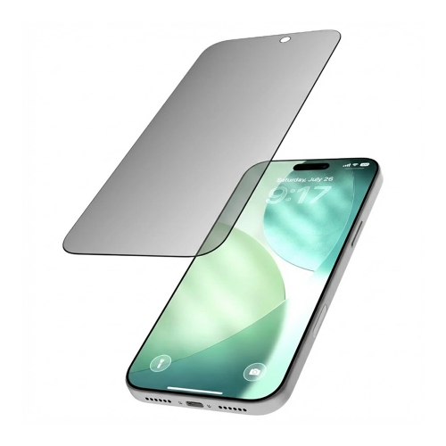 Стъклен протектор 5D Full Glue PRIVACY за iPhone 17, черен