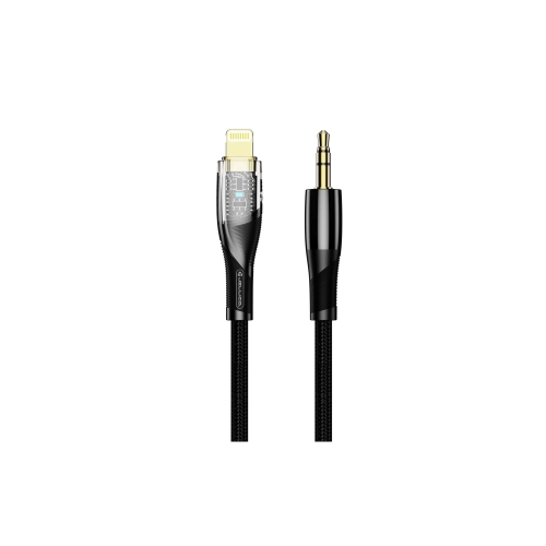 USB Кабел JELLICO B21 Lightning към 3.5mm, 1.2 m, Черен