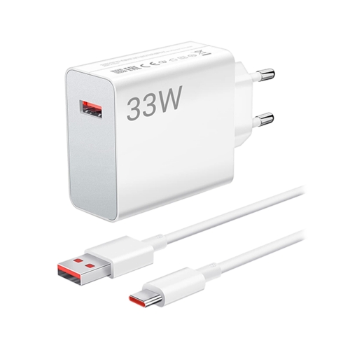 Зарядно устройство Xiaomi 33W Charging Combo Charger (Type-A), Бял