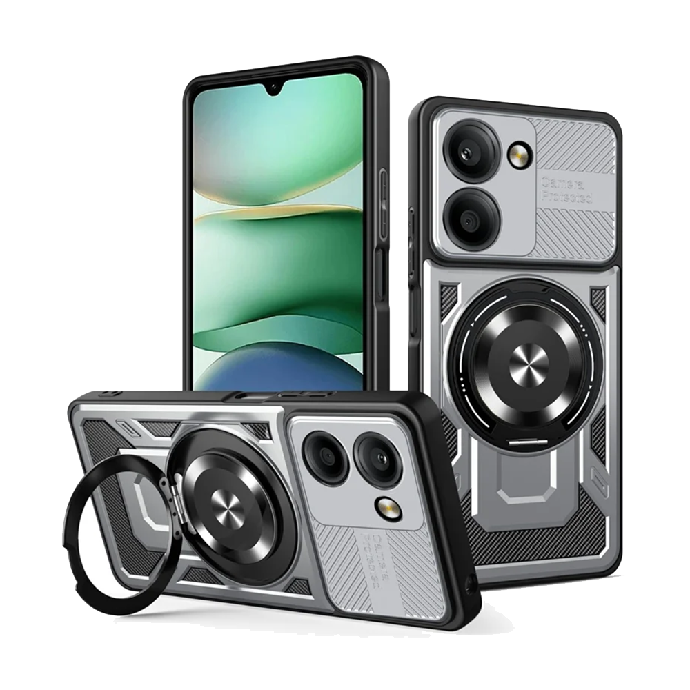 Удароустойчив калъф Magnetic Rotating Kickstand за Xiaomi Redmi A5 4G, Сив