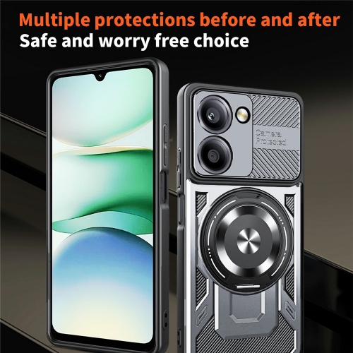 Удароустойчив калъф Magnetic Rotating Kickstand за Xiaomi Redmi A5 4G, Сив