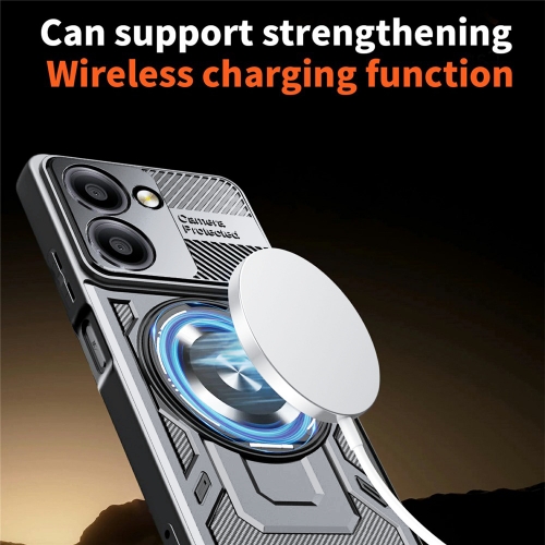 Удароустойчив калъф Magnetic Rotating Kickstand за Xiaomi Redmi A5 4G, Сив