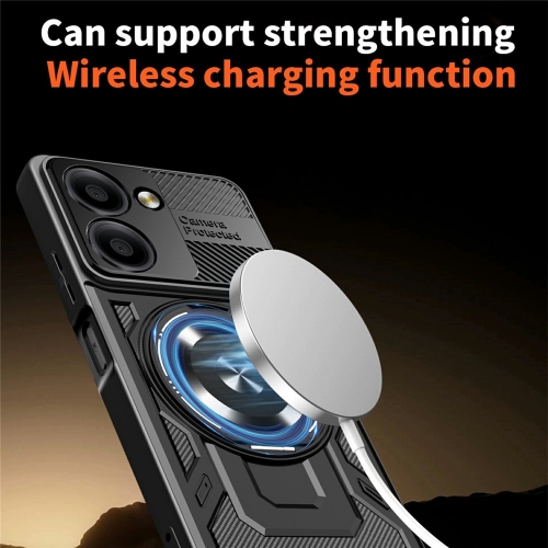 Удароустойчив калъф Magnetic Rotating Kickstand за Xiaomi Redmi A5 4G, Черен